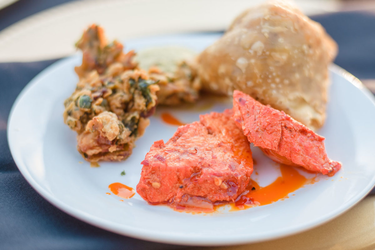 Indian samosas and pakoras