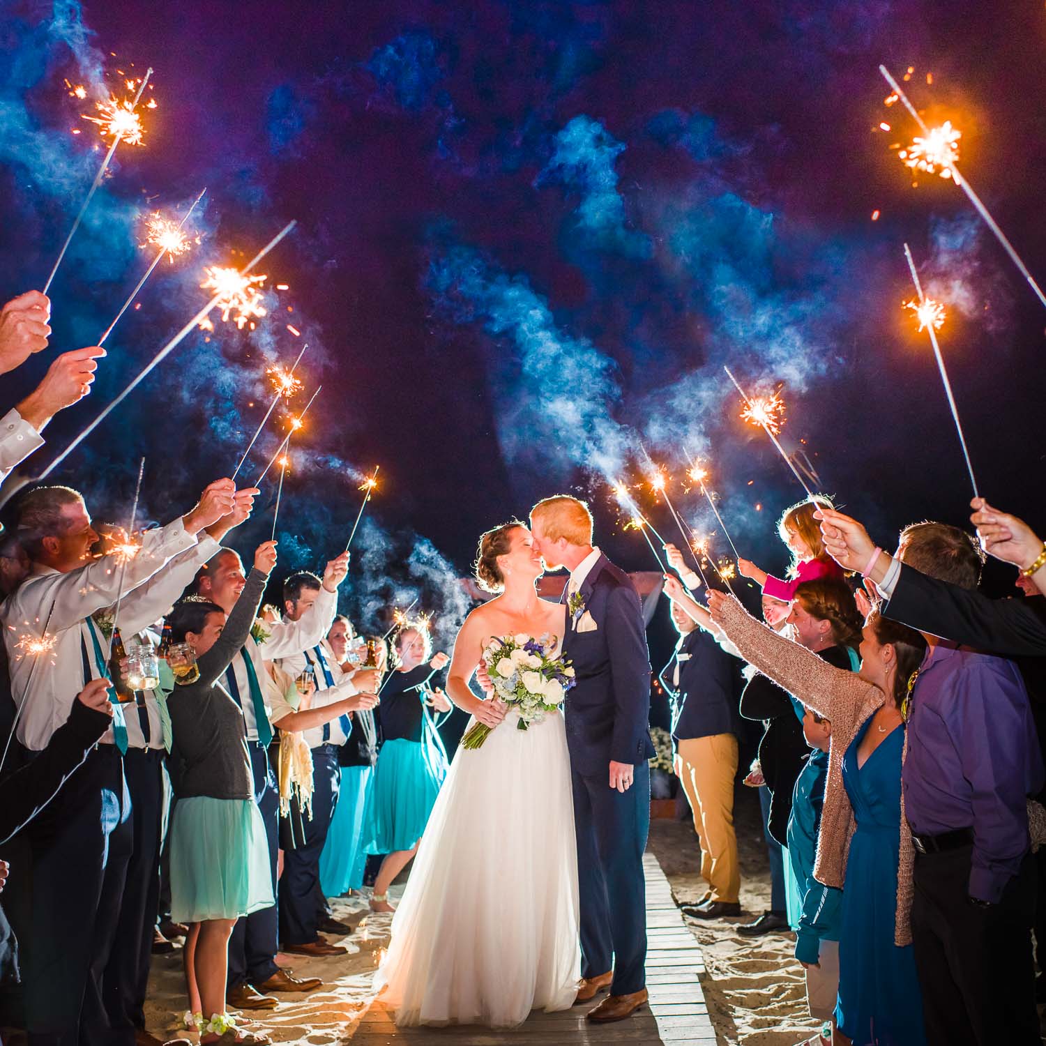 18" sparklers at best wedding sparkler exit