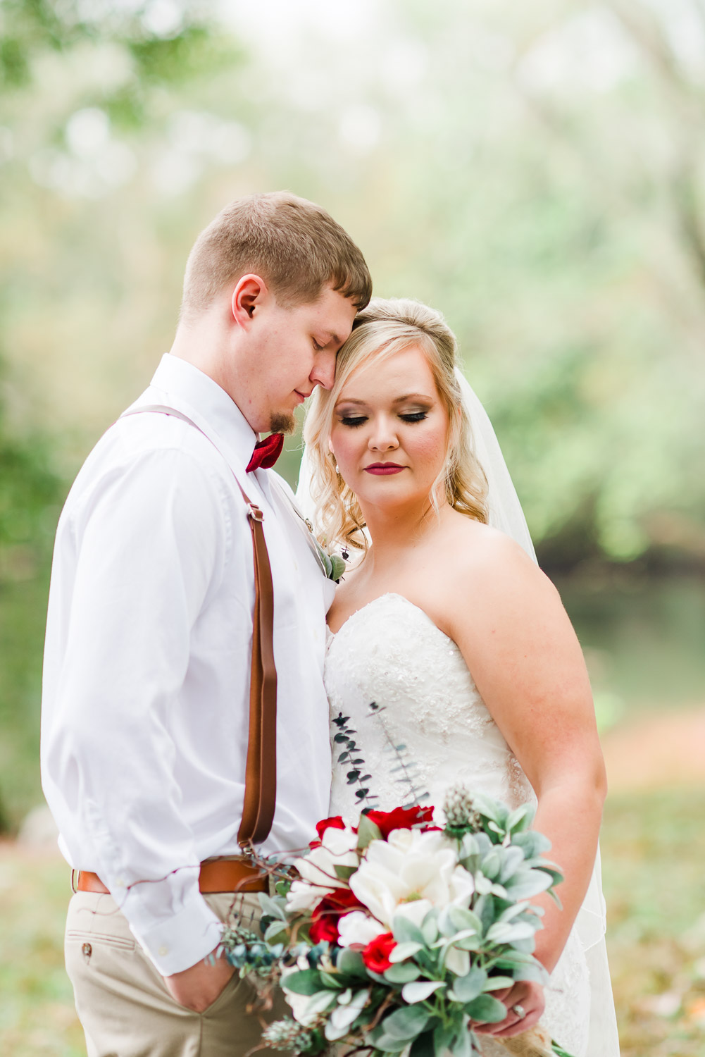 fall tennessee wedding bride and groom portraits outside near Cleveland TN