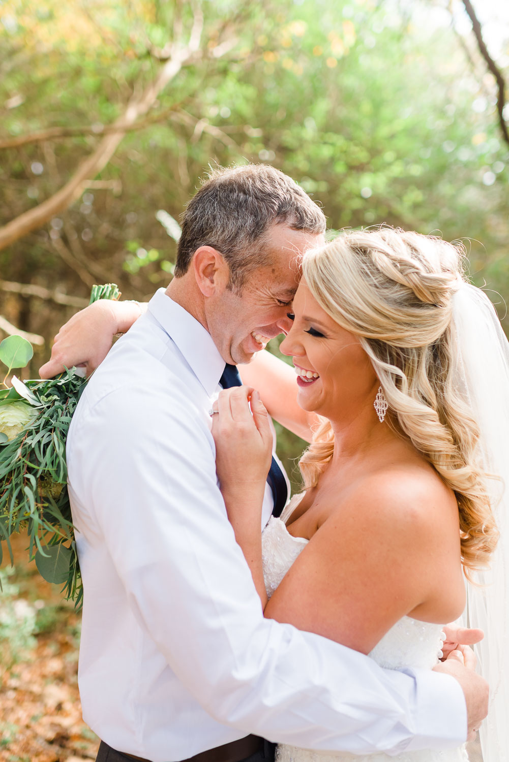 chattanooga firefighter bride and her Chattanooga policeman groom on the happiest day of their lives