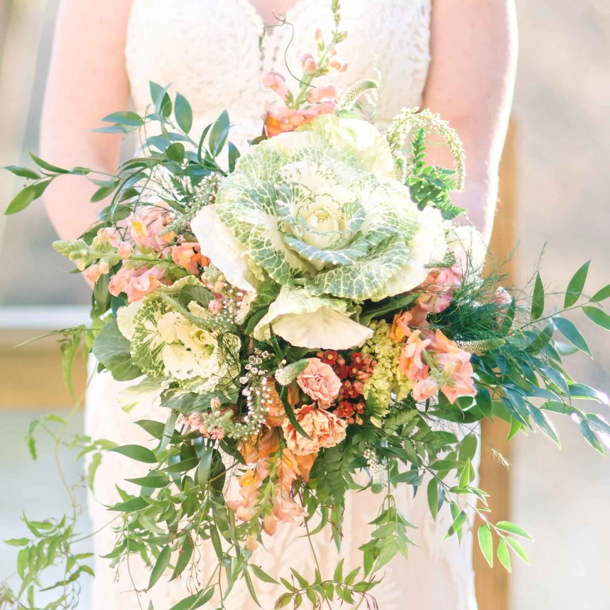 cabbage bridal bouquet
